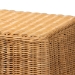 bali & pari Palm Scallop Natural Rattan Console Table - Handwoven Wicker Accent Table for Hallway or Entryway, Coastal & Boho Decor, Rectangle 36" - Palm-Small-Light Honey Rattan-Console Table