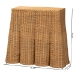 bali & pari Palm Scallop Natural Rattan Console Table - Handwoven Wicker Accent Table for Hallway or Entryway, Coastal & Boho Decor, Rectangle 36" - Palm-Small-Light Honey Rattan-Console Table