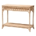 bali & pari Oxford Braided Natural Rattan Console Table with Open Shelf - Coastal Boho Entryway or Hallway Accent Table with Decorative Loop Detailing - WS120-Natural-Rattan-Console Table
