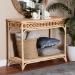 bali & pari Oxford Braided Natural Rattan Console Table with Open Shelf - Coastal Boho Entryway or Hallway Accent Table with Decorative Loop Detailing - WS120-Natural-Rattan-Console Table
