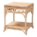 bali & pari Oxford Braided Natural Rattan End Table with Shelf - Square Boho Accent Table with Decorative Loop Detailing, Coastal Style for Living Room or Bedroom - WS119-Natural-Rattan-ET