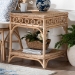 bali & pari Oxford Braided Natural Rattan End Table with Shelf - Square Boho Accent Table with Decorative Loop Detailing, Coastal Style for Living Room or Bedroom - WS119-Natural-Rattan-ET