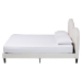 Baxton Studio Dalton Boucle Upholstered Platform Bed - Soft Fabric Queen Size Bed Frame with Headboard, Minimalist Design, Cream - BBT61318-Cream Boucle-Queen