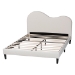 Baxton Studio Dalton Boucle Upholstered Platform Bed - Soft Fabric Queen Size Bed Frame with Headboard, Minimalist Design, Cream - BBT61318-Cream Boucle-Queen
