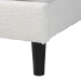 Baxton Studio Pelagia Boucle Upholstered Platform Bed - Soft Fabric Queen Size Bed Frame with Padded Headboard, Minimalist Design, Cream - BBT61319-Cream Boucle-Queen