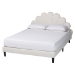 Baxton Studio Albion Boucle Upholstered Platform Bed - Soft Fabric Queen Size Bed Frame with Padded Headboard, Minimalist Design, Cream - BBT61320-Cream Boucle-Queen