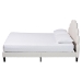 Baxton Studio Albion Boucle Upholstered Platform Bed - Soft Fabric Queen Size Bed Frame with Padded Headboard, Minimalist Design, Cream - BBT61320-Cream Boucle-Queen