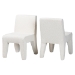 Baxton Studio Helios Boucle Dining Chair Set of 2 - Modern Armless Upholstered Accent Chair, Soft White, Minimalist Design - BBT5543-Cream Boucle-DC