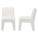 Baxton Studio Helios Boucle Dining Chair Set of 2 - Modern Armless Upholstered Accent Chair, Soft White, Minimalist Design - BBT5543-Cream Boucle-DC