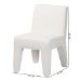 Baxton Studio Helios Boucle Dining Chair Set of 2 - Modern Armless Upholstered Accent Chair, Soft White, Minimalist Design - BBT5543-Cream Boucle-DC