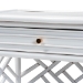bali & pari Tiaret Natural Rattan Nightstand with Drawer and Shelves - Chippendale -Style Bedside Table for Bedroom or Coastal Living Spaces, White - WS117-Small Knob-White-Rattan-NS