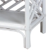 bali & pari Tiaret Natural Rattan Nightstand with Drawer and Shelves - Chippendale -Style Bedside Table for Bedroom or Coastal Living Spaces, White - WS117-Small Knob-White-Rattan-NS