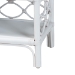 bali & pari Akane Natural Rattan Nightstand with Drawer and Open Shelves - Coastal Bedside Table with Lattice Design, White - WS118A-Medium Knob-White-Rattan-NS