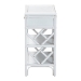 bali & pari Daina Natural Rattan Nightstand with Drawer and Open Shelves - Coastal Bedside Table with Geometric Design, White - WS118B-Medium Knob-White-Rattan-NS