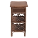 bali & pari Akane Natural Rattan Nightstand with Drawer and Open Shelves - Coastal Bedside Table with Lattice Design, Brown - WS118A-Medium Knob-Antiqued Brown-Rattan-NS