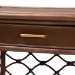 bali & pari Akane Natural Rattan Nightstand with Drawer and Open Shelves - Coastal Bedside Table with Lattice Design, Brown - WS118A-Medium Knob-Antiqued Brown-Rattan-NS