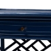 bali & pari Tiaret Natural Rattan Nightstand with Drawer and Shelves - Chippendale -Style Bedside Table for Bedroom or Coastal Living Spaces, Blue - WS117-Small Knob-Royal Blue-Rattan-NS