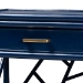 bali & pari Daina Natural Rattan Nightstand with Drawer and Open Shelves - Coastal Bedside Table with Geometric Design, Blue - WS118B-Medium Knob-Royal Blue-Rattan-NS