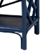 bali & pari Daina Natural Rattan Nightstand with Drawer and Open Shelves - Coastal Bedside Table with Geometric Design, Blue - WS118B-Medium Knob-Royal Blue-Rattan-NS
