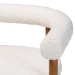 Baxton Studio Caia Boucle Dining Chair - Modern Upholstered Accent Armchair, Cream, Minimalist Design - BBT5540-Cream/Walnut-DC