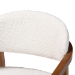 Baxton Studio Biana Boucle Dining Chair - Modern Upholstered Accent Armchair, Cream, Minimalist Design - BBT5541-Cream/Walnut-DC