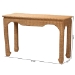bali & pari Abena Handwoven Natural Rattan Console Table - Ming Style Wicker Accent Table or Sofa Table, Boho Coastal Style Furniture for Hallway, Living Room or Foyer - Abena-Light Honey Wicker/Rattan-Console Table