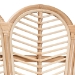 bali & pari Eliava Natural Rattan Accent Bench with Removable Cushion - Coastal Boho Style Loveseat with Scalloped Fan Back Design for Indoor Living Room or Sunroom Seating - Flower-Natural-Bench