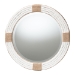 bali & pari Makya Round  Woven Rope Mirror - Coastal Mirror with White Fabric and Woven Jute Accents for Farmhouse, Boho Wall Decor, Beach House - F247-FT1-Mirror