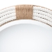 bali & pari Makya Round  Woven Rope Mirror - Coastal Mirror with White Fabric and Woven Jute Accents for Farmhouse, Boho Wall Decor, Beach House - F247-FT1-Mirror