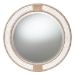 bali & pari Adita Round Woven Rope Mirror - Coastal Mirror with White Fabric and Woven Jute Accents for Farmhouse, Boho Wall Decor, Beach House - F247-FT2-Mirror