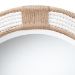 bali & pari Adita Round Woven Rope Mirror - Coastal Mirror with White Fabric and Woven Jute Accents for Farmhouse, Boho Wall Decor, Beach House - F247-FT2-Mirror