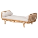 bali & pari Aiko Handwoven Natural Rattan Daybed with Cushion - Boho Coastal Lounge Bed for Living Room, Bedroom, or Sunroom - Aiko-Natural Rattan-Cushioned-Daybed