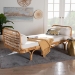 bali & pari Aiko Handwoven Natural Rattan Daybed with Cushion - Boho Coastal Lounge Bed for Living Room, Bedroom, or Sunroom - Aiko-Natural Rattan-Cushioned-Daybed