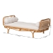 bali & pari Aiko Handwoven Natural Rattan Daybed with Cushion - Boho Coastal Lounge Bed for Living Room, Bedroom, or Sunroom - Aiko-Natural Rattan-Cushioned-Daybed