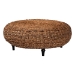 bali & pari Riau Handwoven Seagrass Coffee Table with Wooden Legs - Natural Wicker Round Living Room Table for Living Room or Bedroom Decor - Riau-Natural Antique-CT