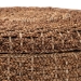 bali & pari Bailey Handwoven Seagrass Storage Ottoman with Lift -Top Lid - Rustic Wicker Trunk or Footrest with Inner Compartment for Living Room or Entryway, Round - Bailey-Natural Brown/Black-Ottoman