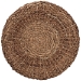 bali & pari Bailey Handwoven Seagrass Storage Ottoman with Lift -Top Lid - Rustic Wicker Trunk or Footrest with Inner Compartment for Living Room or Entryway, Round - Bailey-Natural Brown/Black-Ottoman