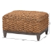 bali & pari Bailey Handwoven Seagrass Storage Ottoman with Lift -Top Lid - Rustic Wicker Trunk or Footrest with Inner Compartment for Living Room or Entryway, Square - Kaya-Natural Brown/Black-Ottoman