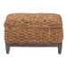 bali & pari Bailey Handwoven Seagrass Storage Ottoman with Lift -Top Lid - Rustic Wicker Trunk or Footrest with Inner Compartment for Living Room or Entryway, Square - Kaya-Natural Brown/Black-Ottoman