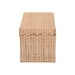 bali & pari Damita Scallop Natural Rattan Chest with Lift -top Lid - Coastal Boho Style Storage Bench for Bedroom, Entryway, or Living Room Organization - WS127-Natural Rattan-Storage Bench