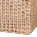 bali & pari Damita Scallop Natural Rattan Chest with Lift -top Lid - Coastal Boho Style Storage Bench for Bedroom, Entryway, or Living Room Organization - WS127-Natural Rattan-Storage Bench