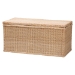 bali & pari Caden Braided Natural Rattan Chest with Lift -top Lid - Coastal Boho Style Storage Bench for Bedroom, Entryway, or Living Room Organization - WS128-Natural Rattan-Storage Bench