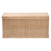 bali & pari Caden Braided Natural Rattan Chest with Lift -top Lid - Coastal Boho Style Storage Bench for Bedroom, Entryway, or Living Room Organization - WS128-Natural Rattan-Storage Bench