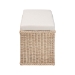 bali & pari Barid Braided Natural Rattan Storage Bench with Cushioned Lift -Top Lid - Coastal Boho Style Chest for Bedroom, Entryway, or Living Room Organization, Natural, 45" Rectangle - WS131-Natural Rattan-Cushioned Storage Bench