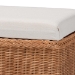 bali & pari Eamon Braided Natural Rattan Storage Bench with Cushioned Lift -Top Lid - Coastal Boho Style Chest for Bedroom, Entryway, or Living Room Organization, 31" Rectangle, Brown - WS133-Brown Rattan-Cushioned Storage Bench