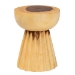 bali & pari Alara Hand -carved Suar Wood Side Table - Sculptural Pedestal Accent Table with Natural Grain, Modern Boho Style for Living Room or Bedroom - Suar S/T 008-Natural-Side Table