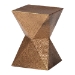 Baxton Studio Pacey Textured Metal Accent Table - Geometric Gold Side Table with Hourglass Silhouette for Indoor or Semi-Outdoor Use - H01-123218-Bronze/Metal-Side Table