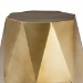 Baxton Studio Salman Geometric Bronze Metal Accent Table - Faceted Modern Side Table for Indoor or Semi-Outdoor Use - H01-123219-Bronze/Metal-Side Table