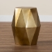 Baxton Studio Salman Geometric Bronze Metal Accent Table - Faceted Modern Side Table for Indoor or Semi-Outdoor Use - H01-123219-Bronze/Metal-Side Table