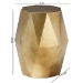 Baxton Studio Salman Geometric Bronze Metal Accent Table - Faceted Modern Side Table for Indoor or Semi-Outdoor Use - H01-123219-Bronze/Metal-Side Table